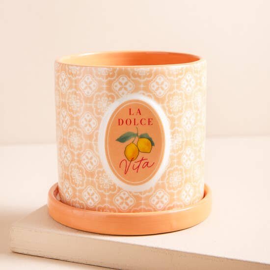 'La Dolce Vita' Lemons Planter with Tray