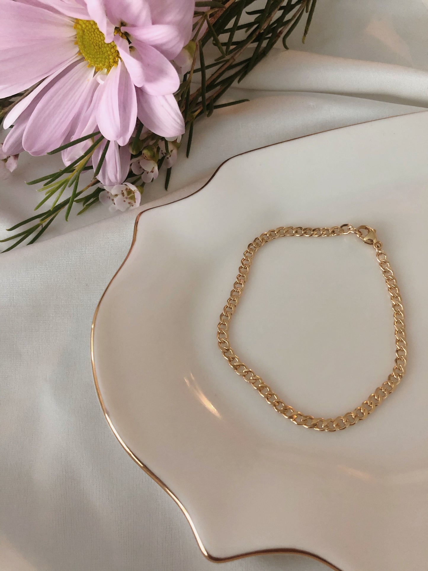 Flat Cuban Chain Bracelet