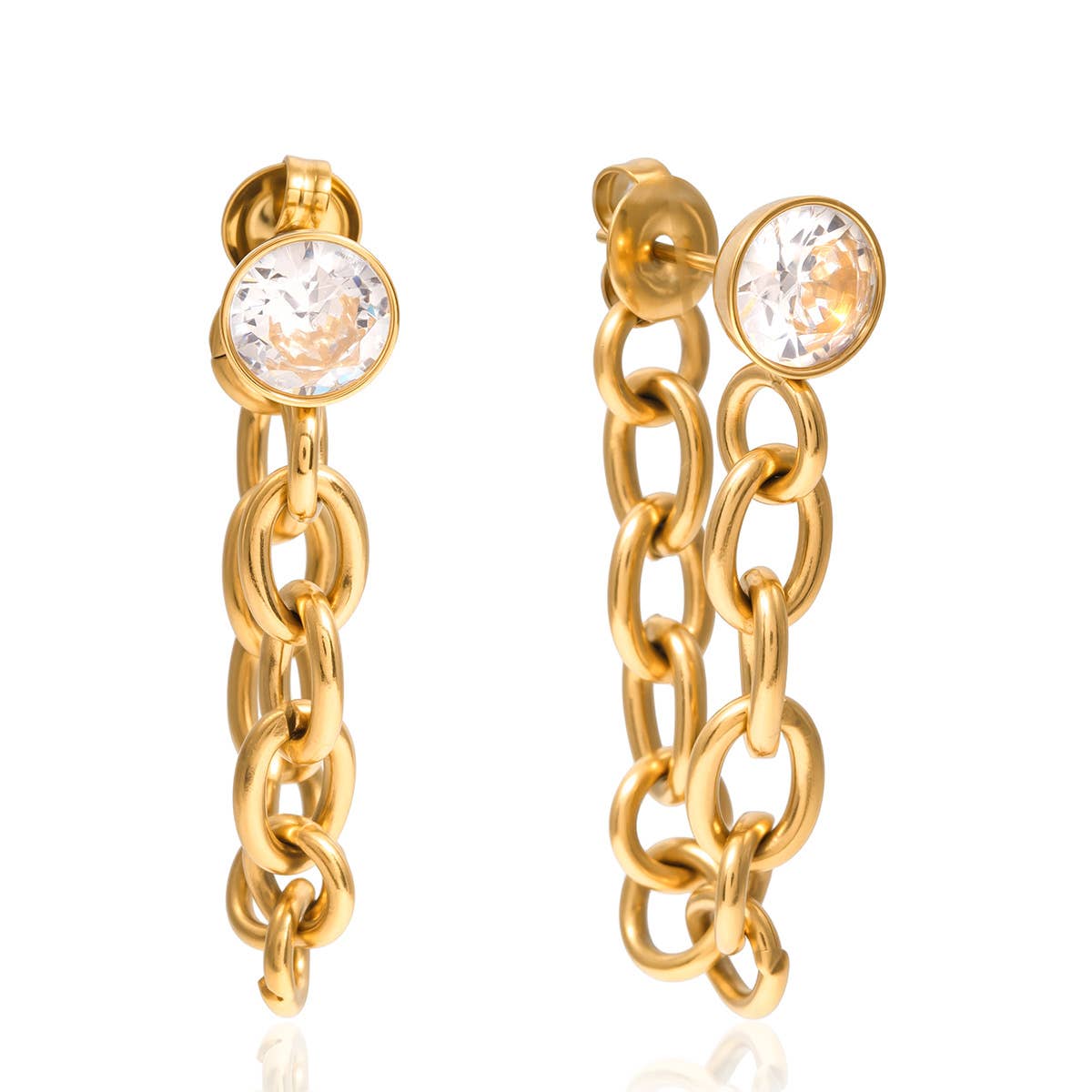 Grant Cz Chain Earrings