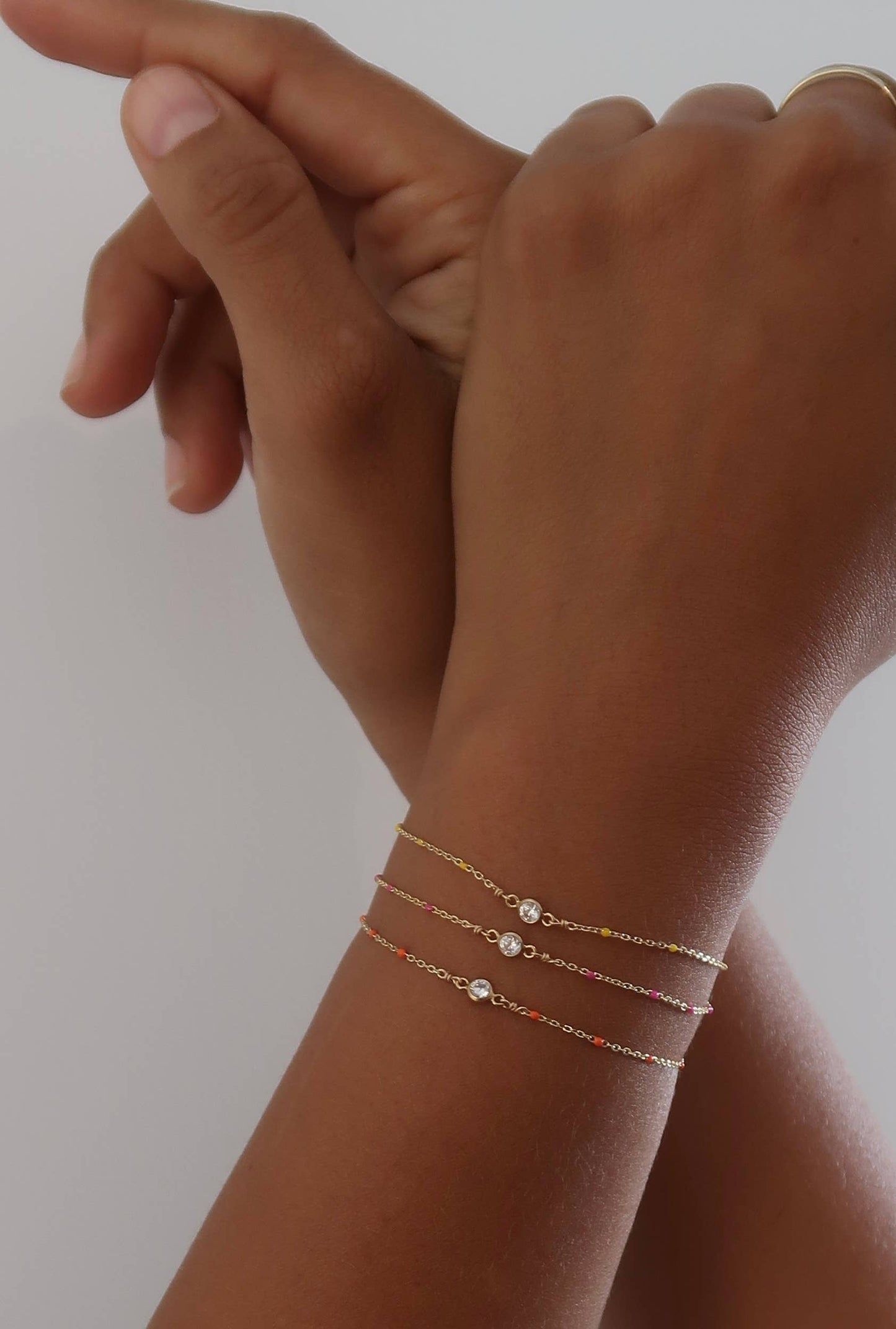 Enamel Bracelet w CZ