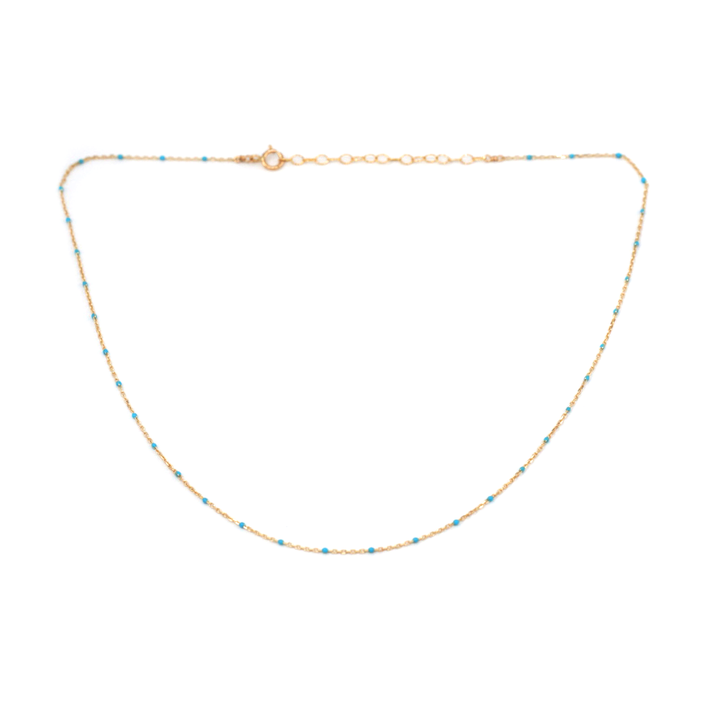 Enamel & Gold Necklace