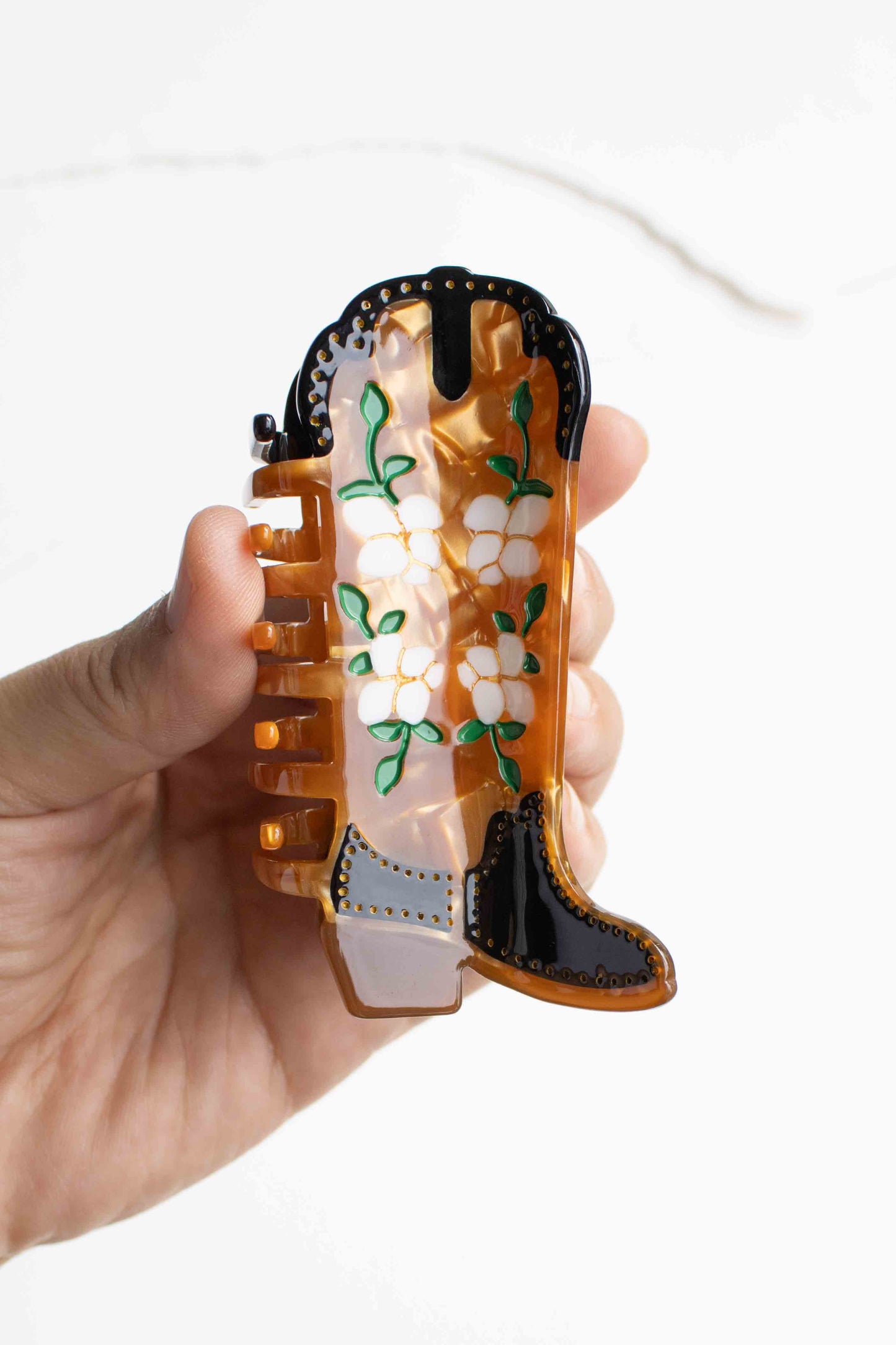Magnolia Blossoms Cowboy Boot Clip