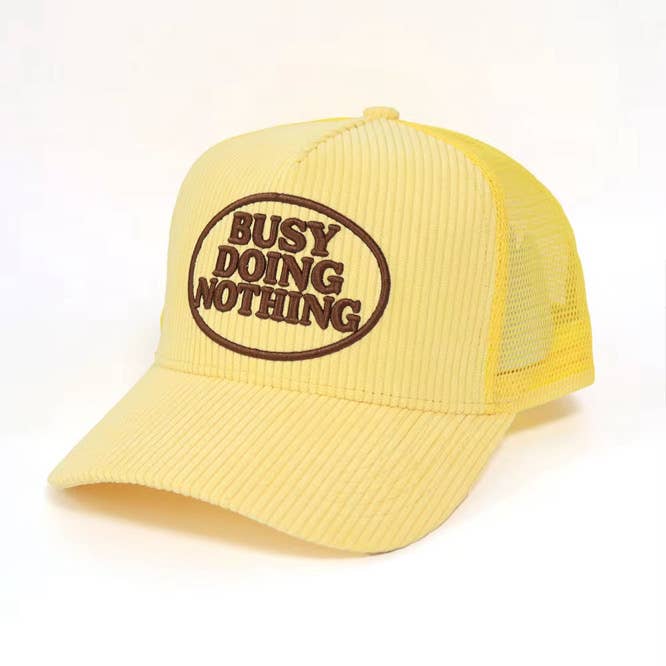 Busy Doing Nothing | Corduroy Trucker Tat