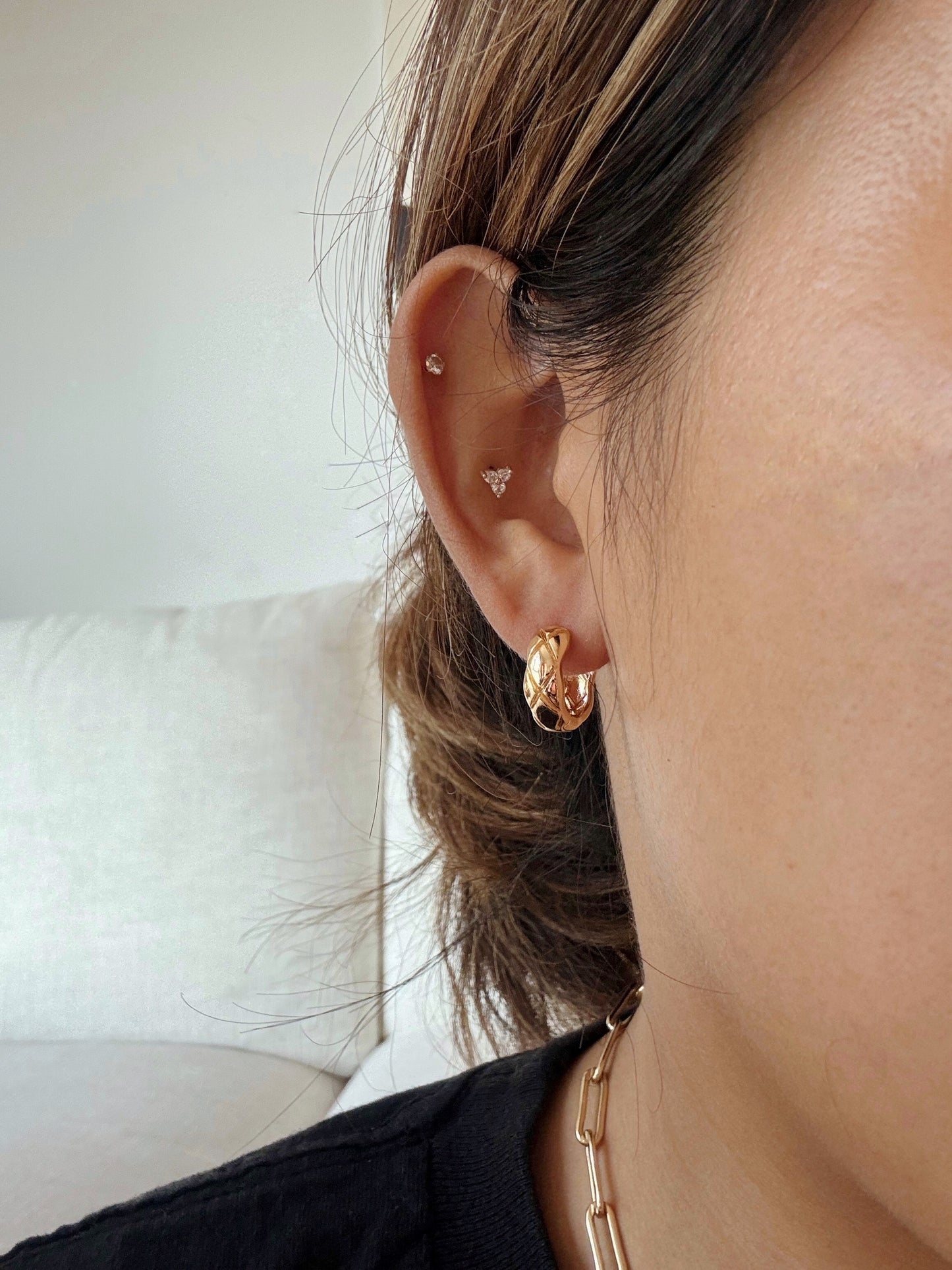 Quinn Quilted Hoops