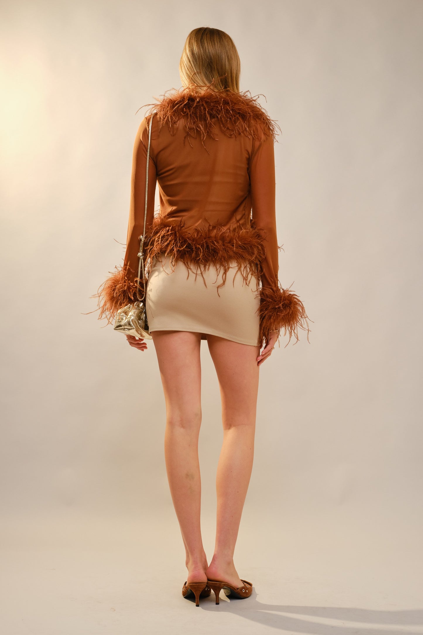 Symone Feathered Top