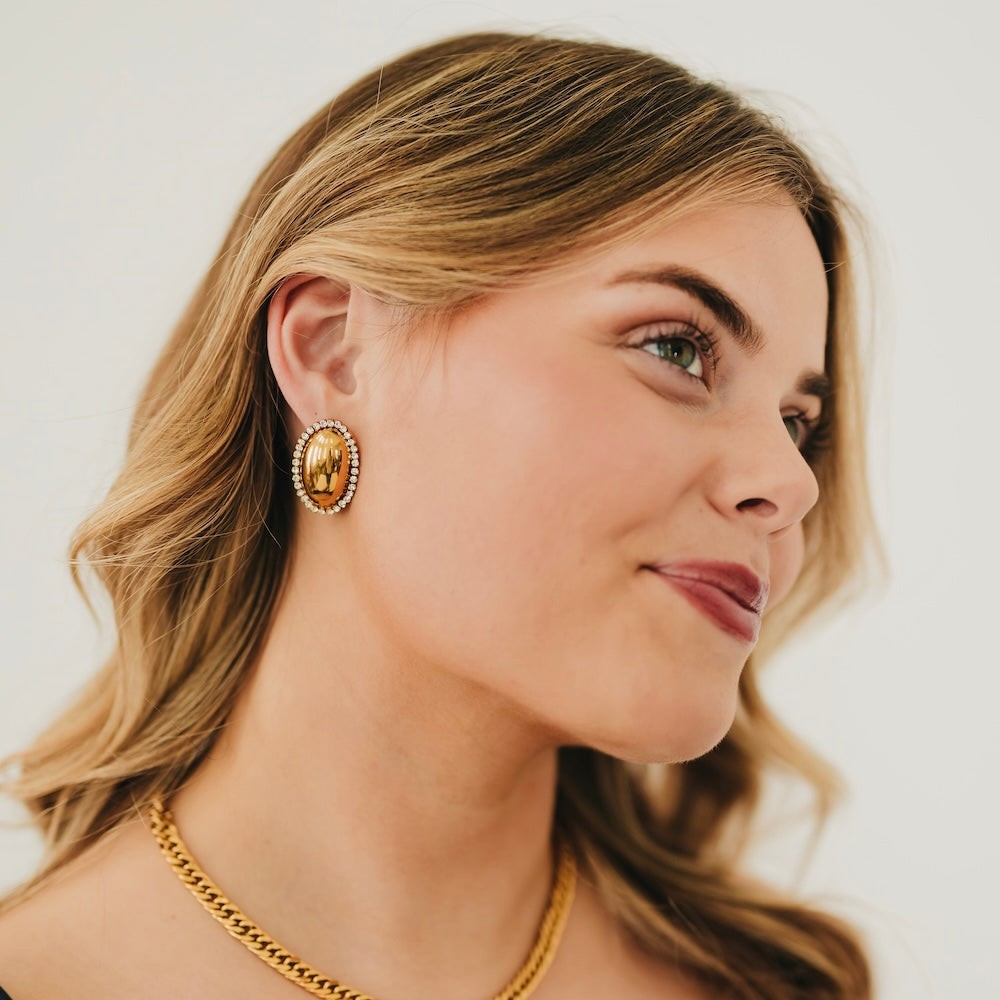 Victoria Oval Earrings