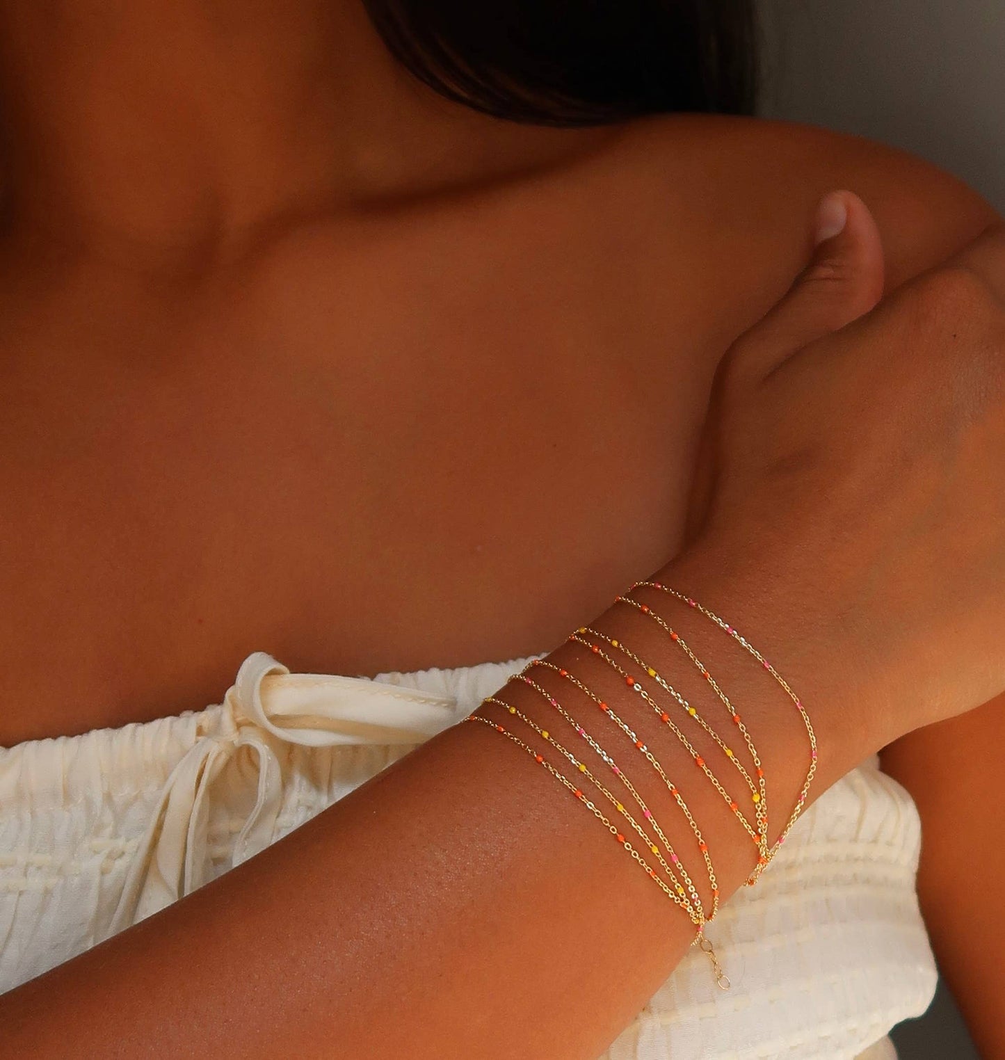 Double Strand Enamel Bracelet