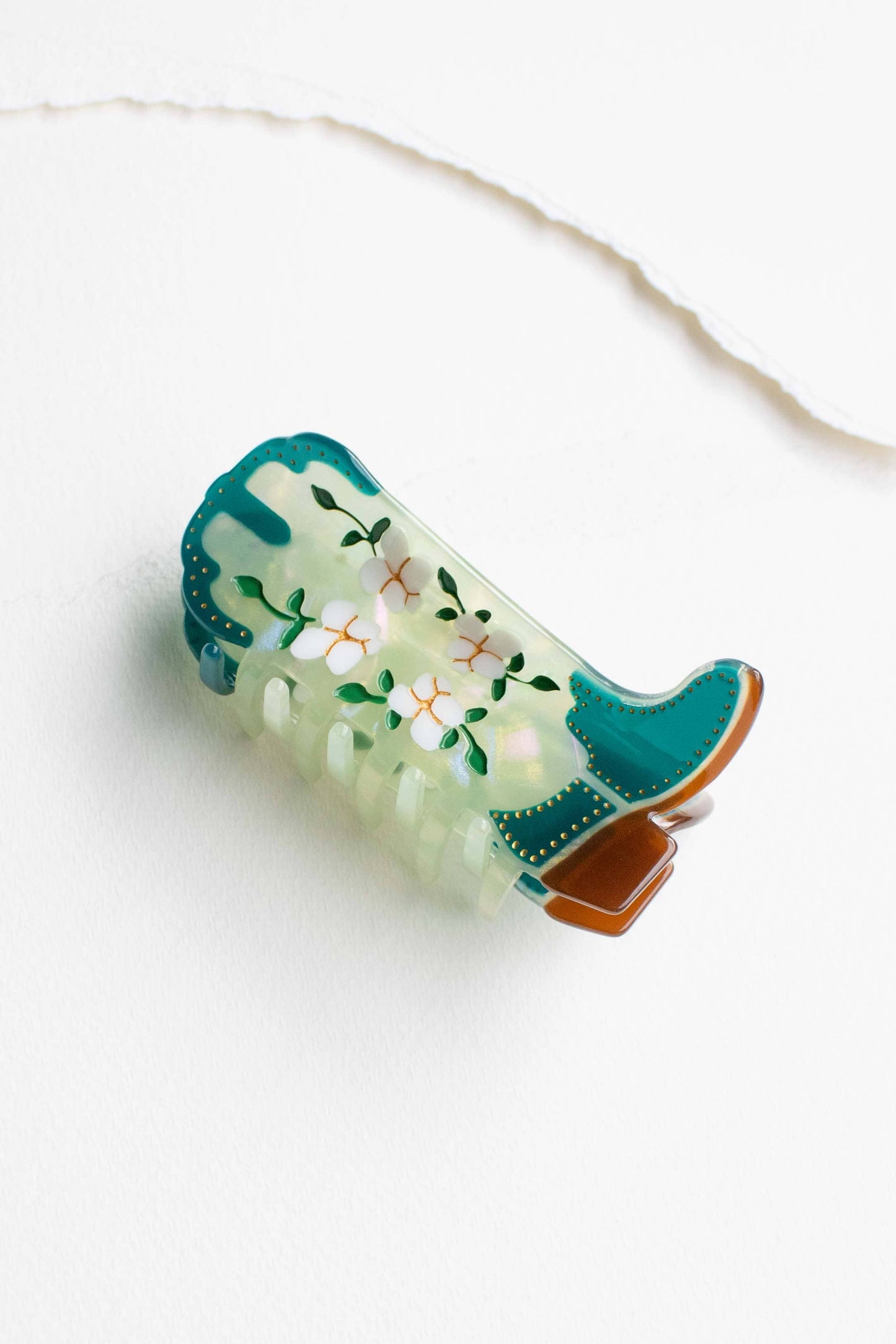 Magnolia Blossoms Cowboy Boot Clip