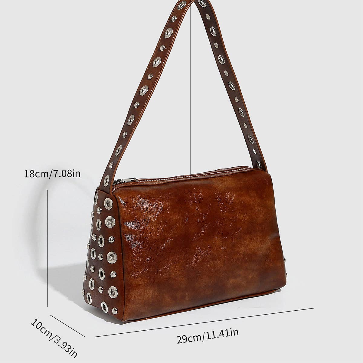 Zeba Eyelet Shoulder Bag