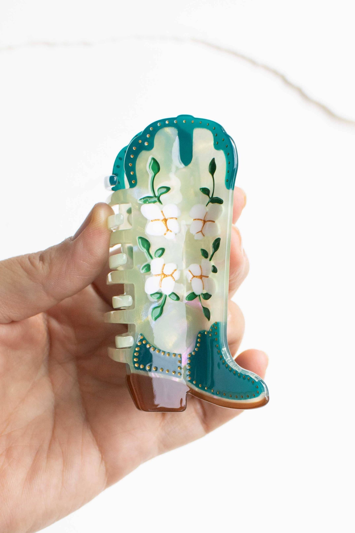 Magnolia Blossoms Cowboy Boot Clip
