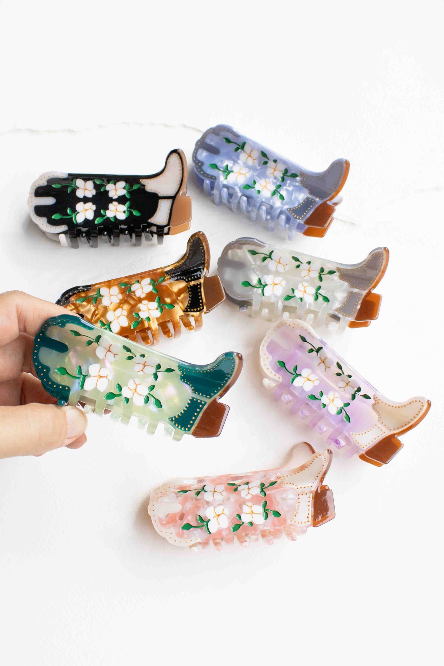 Magnolia Blossoms Cowboy Boot Clip
