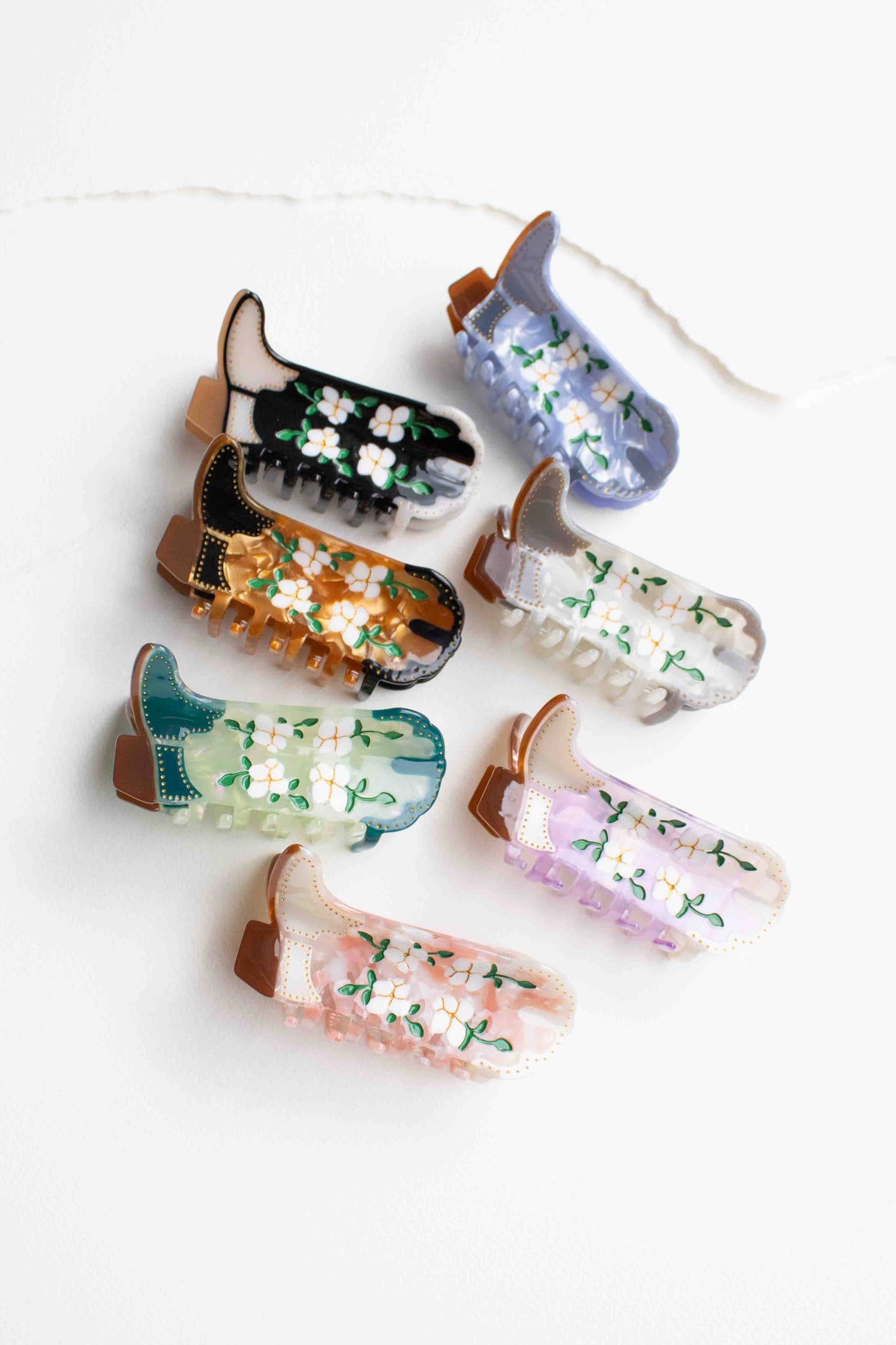 Magnolia Blossoms Cowboy Boot Clip
