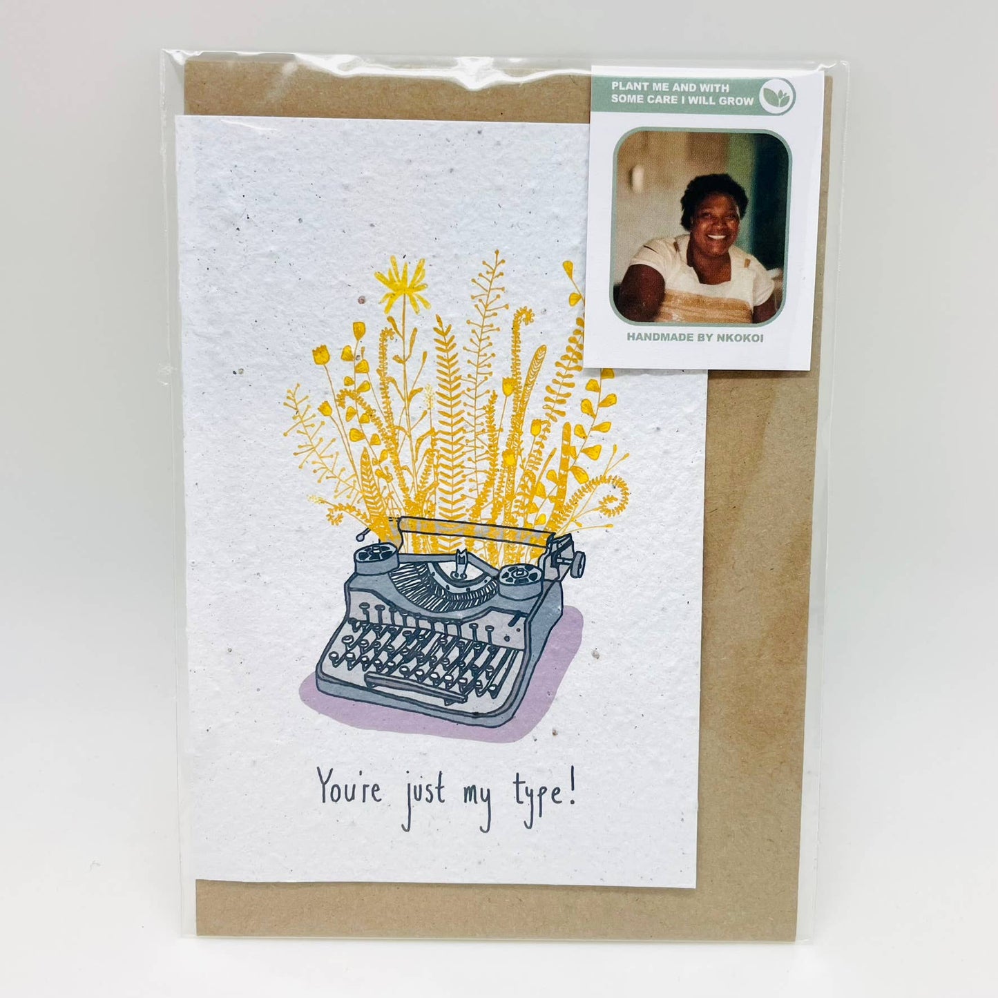 Just My Type | Growing Paper greeting card