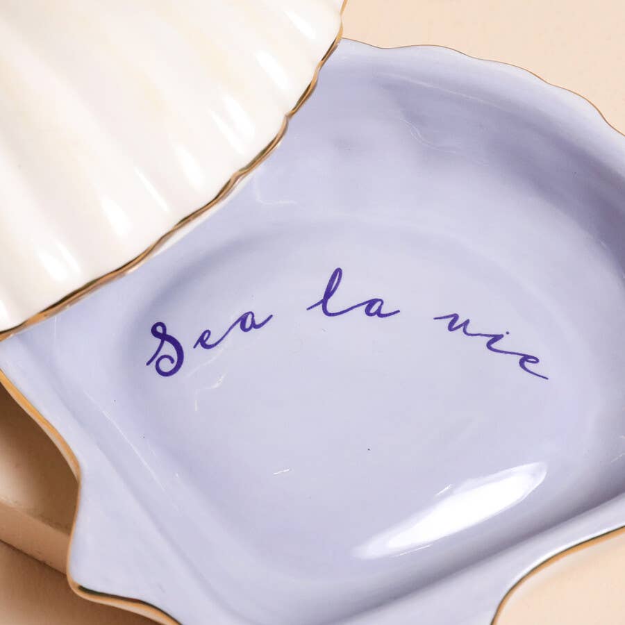 'Sea la Vie' Lidded Trinket Shell