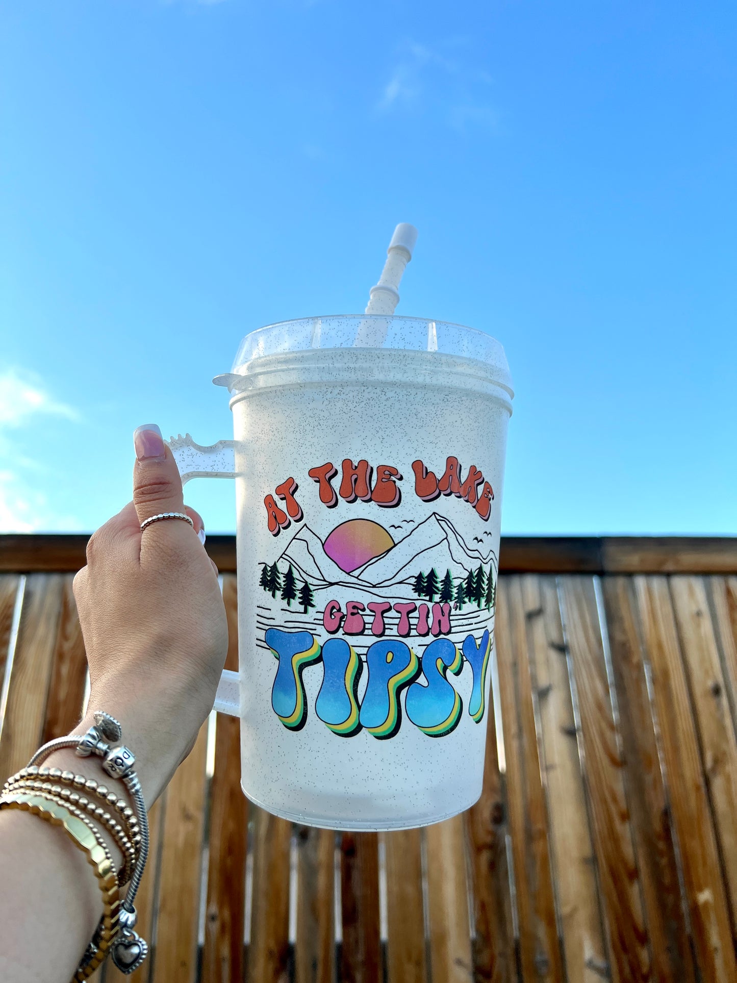 "At the Lake Gettin Tipsy" Custom * Mega Mug