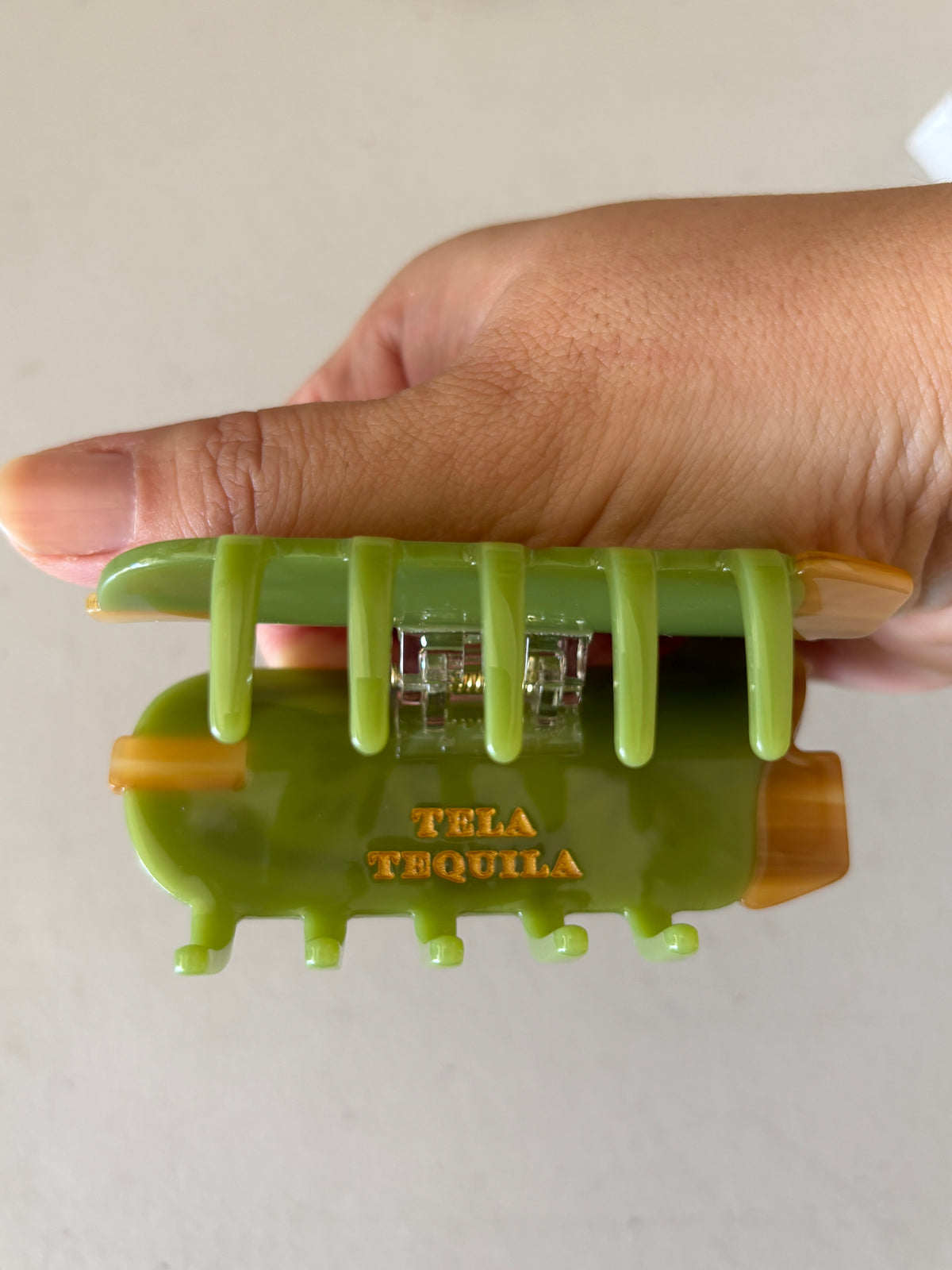 Tela Tequila Botita Hair Clip | Agave