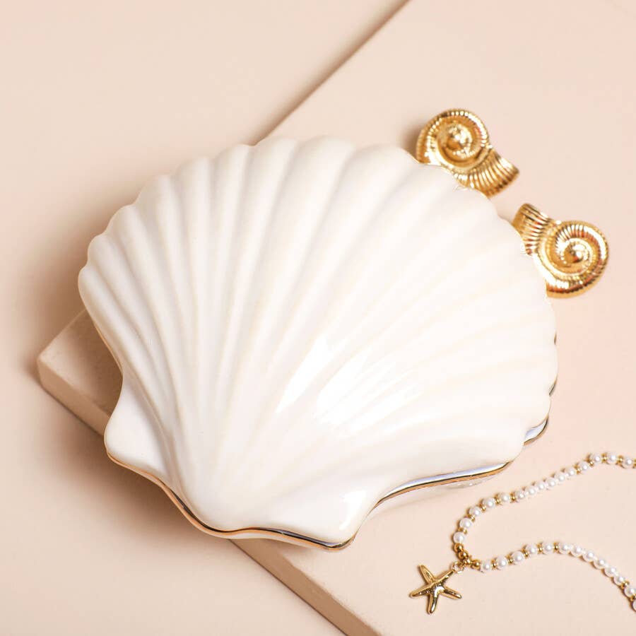'Sea la Vie' Lidded Trinket Shell