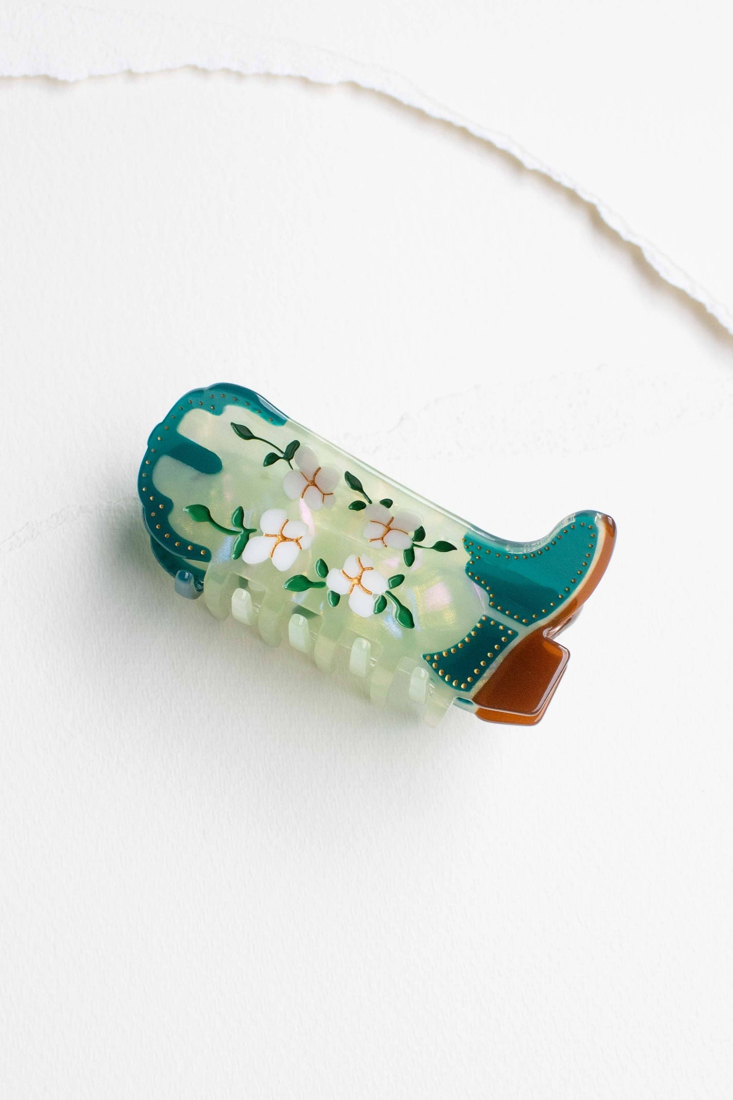 Magnolia Blossoms Cowboy Boot Clip