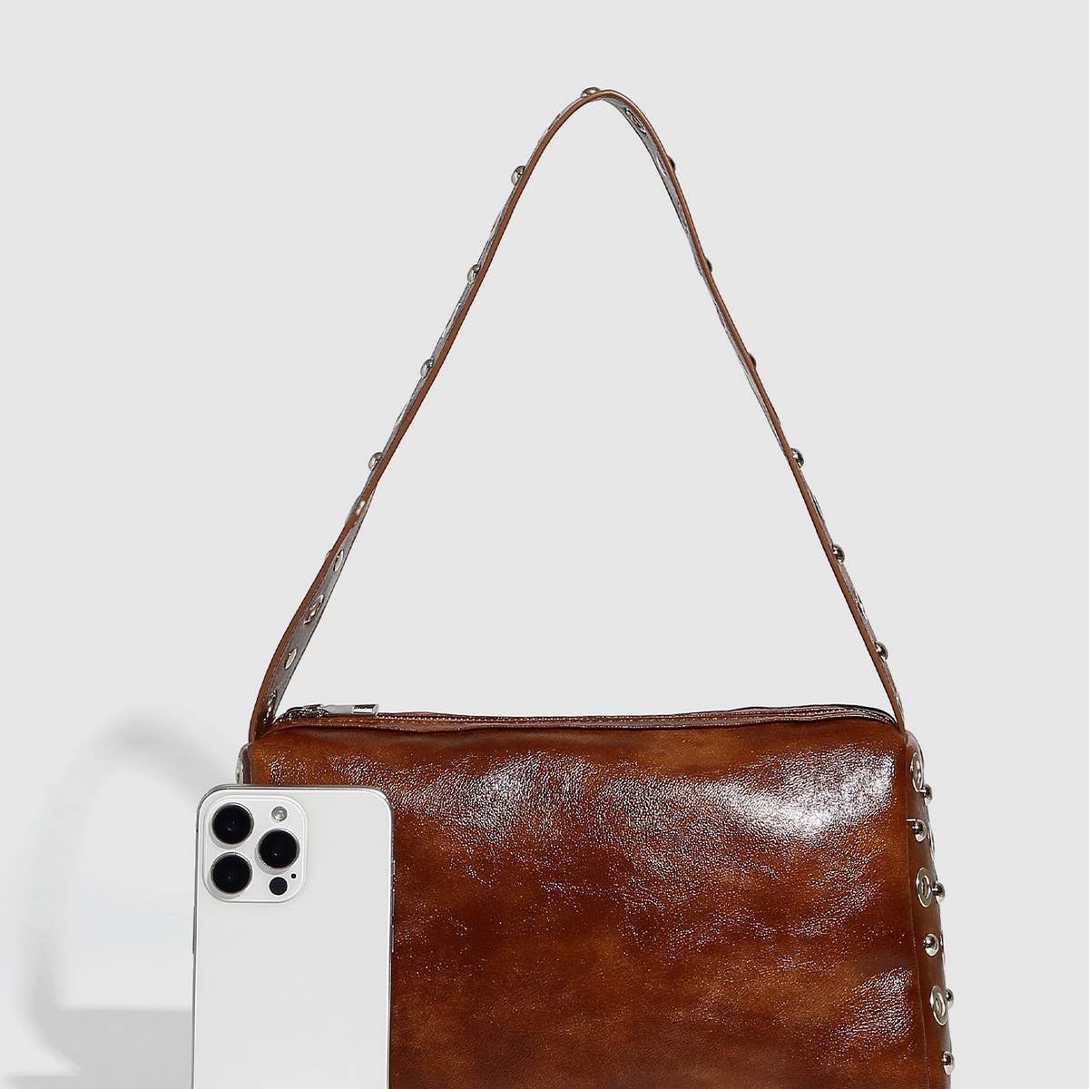 Zeba Eyelet Shoulder Bag