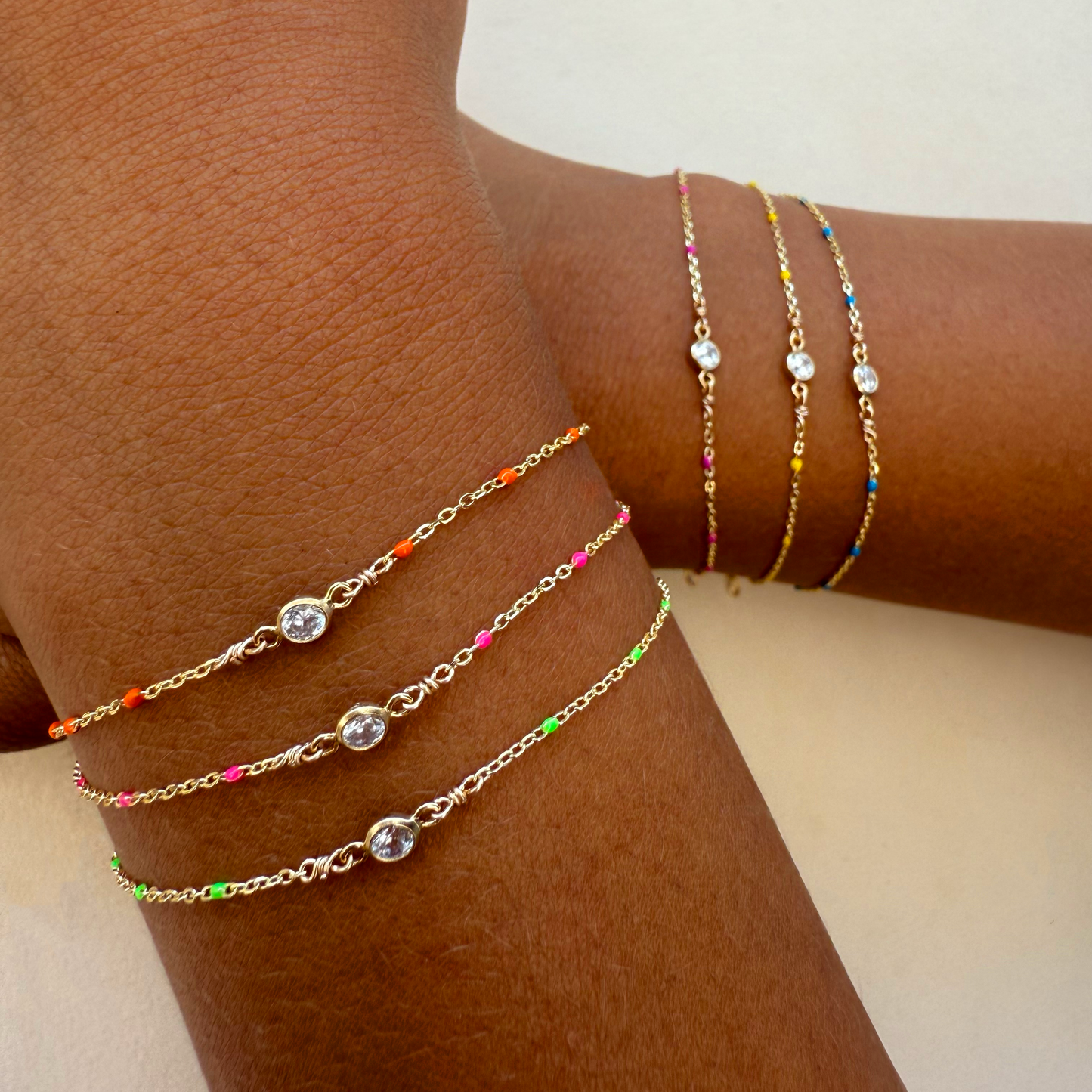 Enamel Bracelet w CZ