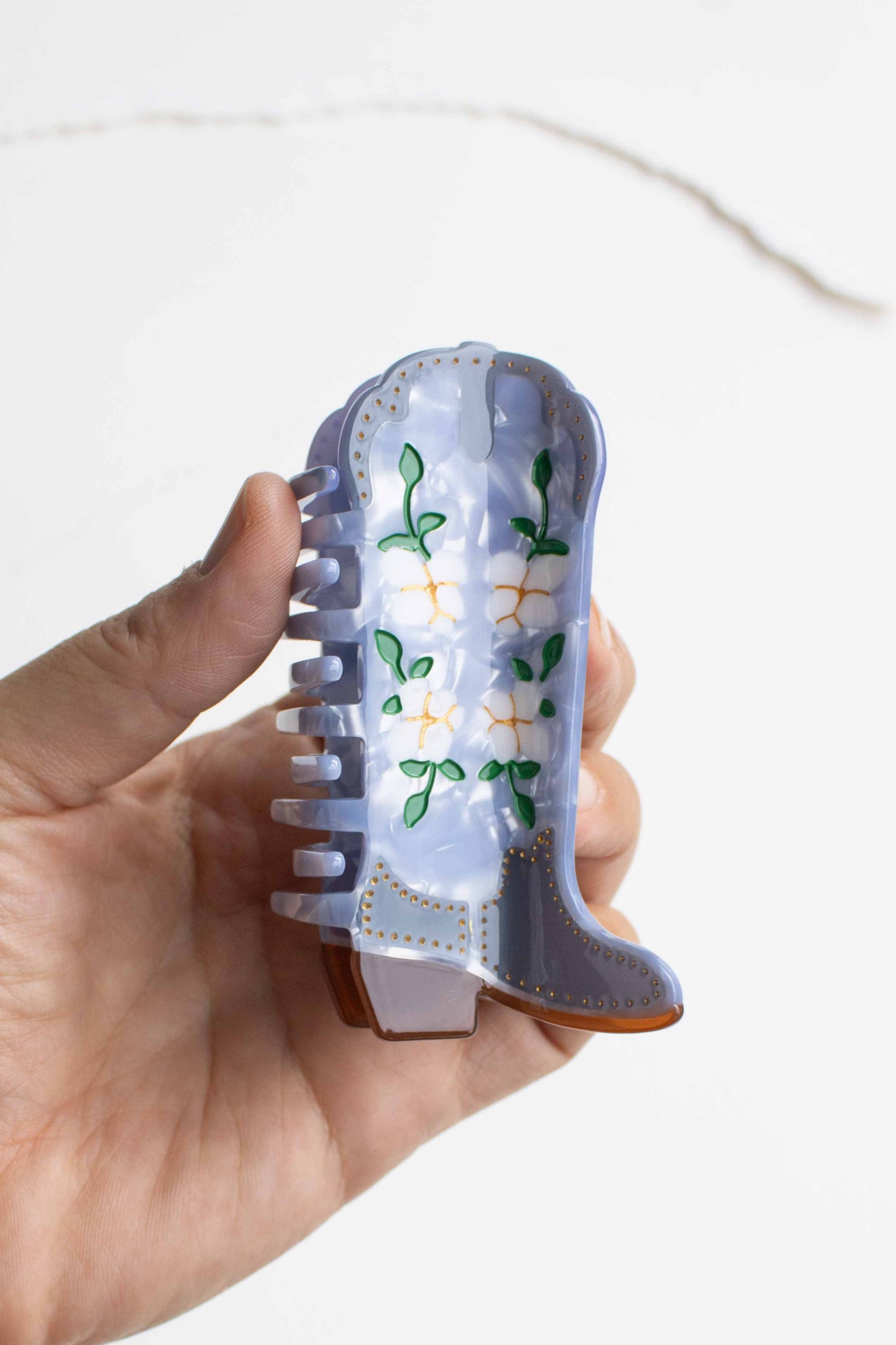 Magnolia Blossoms Cowboy Boot Clip