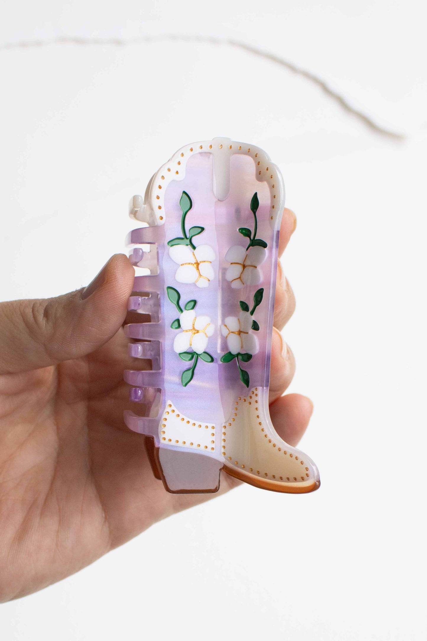 Magnolia Blossoms Cowboy Boot Clip