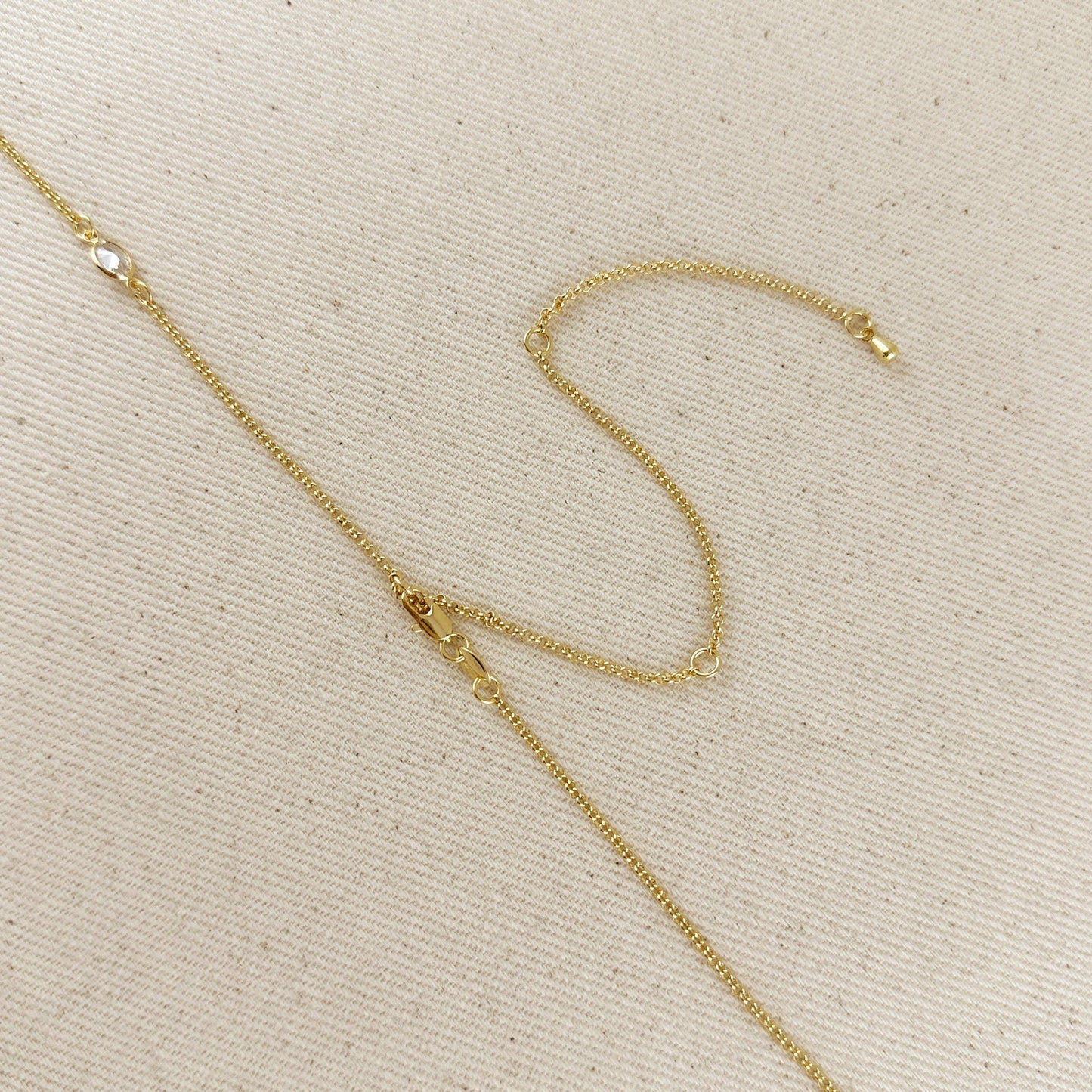 Oval CZ Belly Chain