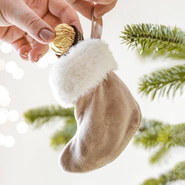 Mini Velvet Stocking Ornament