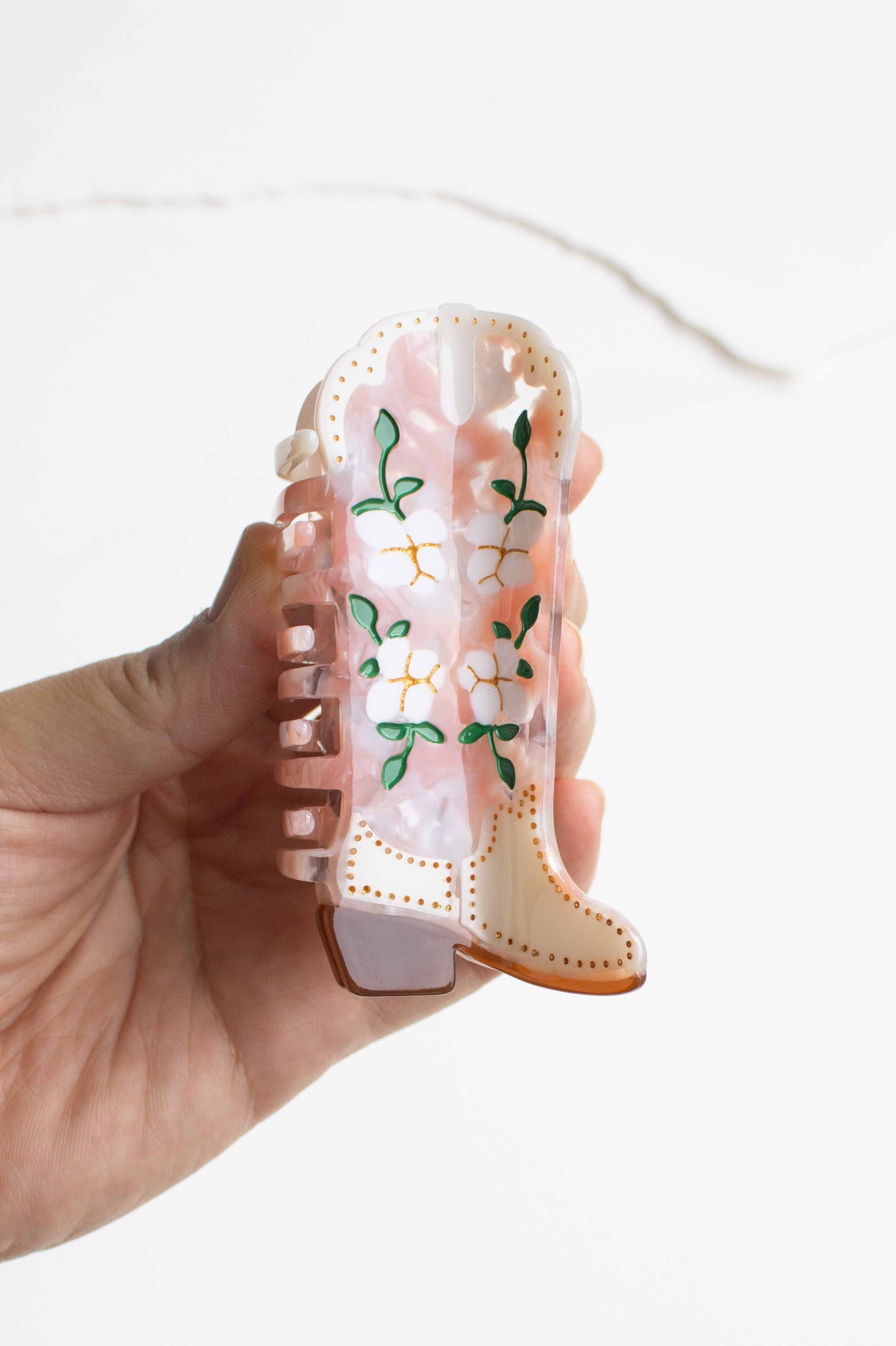 Magnolia Blossoms Cowboy Boot Clip