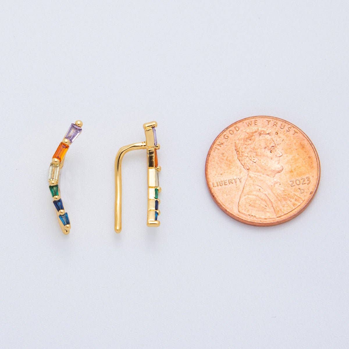 Kascade Climber Earrings | Rainbow
