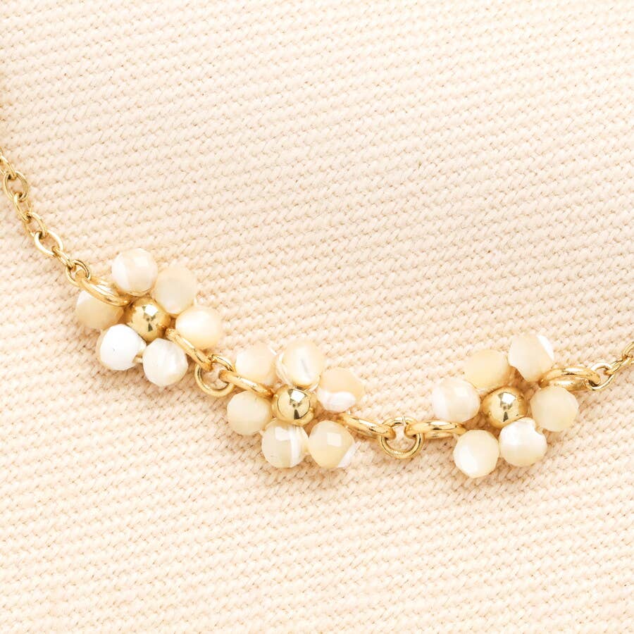 Triple Flower Barrel Chain Bracelet