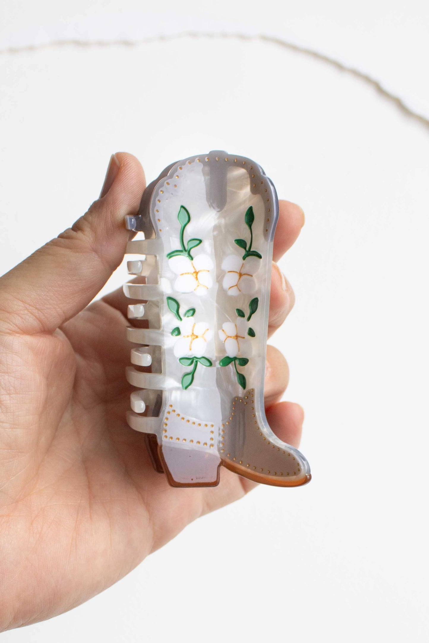 Magnolia Blossoms Cowboy Boot Clip