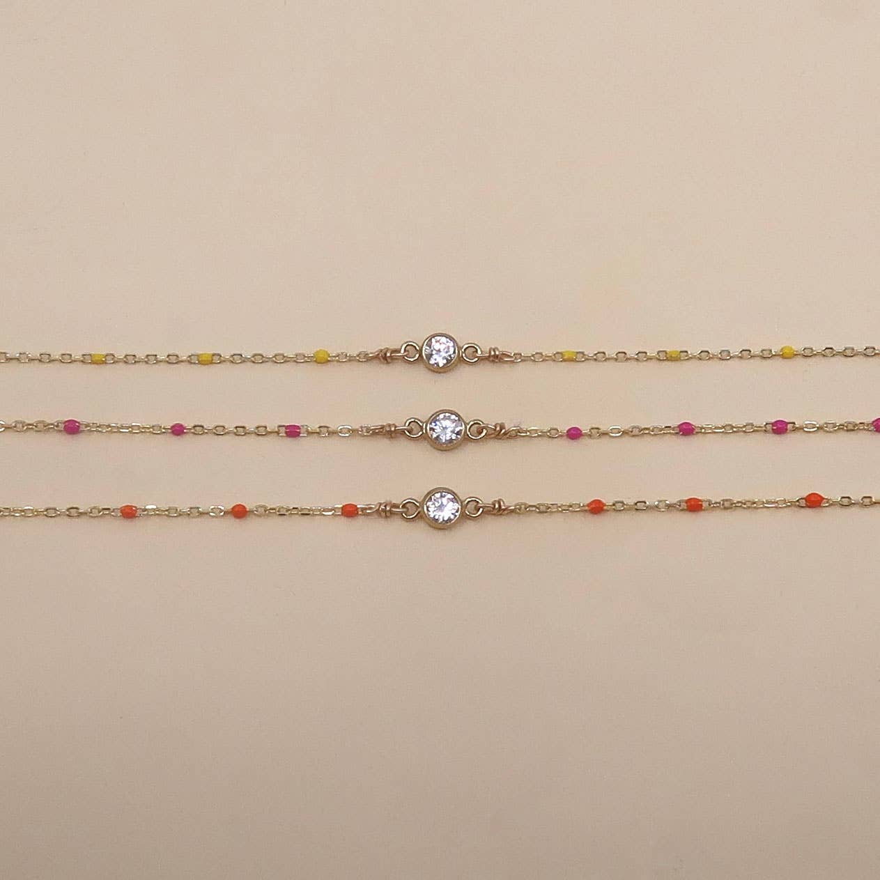 Enamel Bracelet w CZ