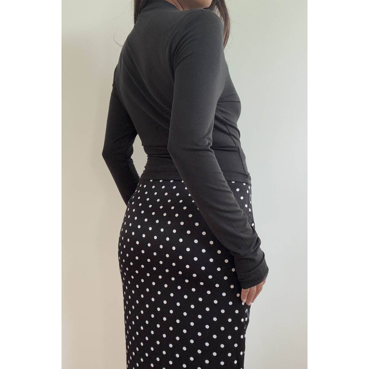 Margie Mock Neck Button Top