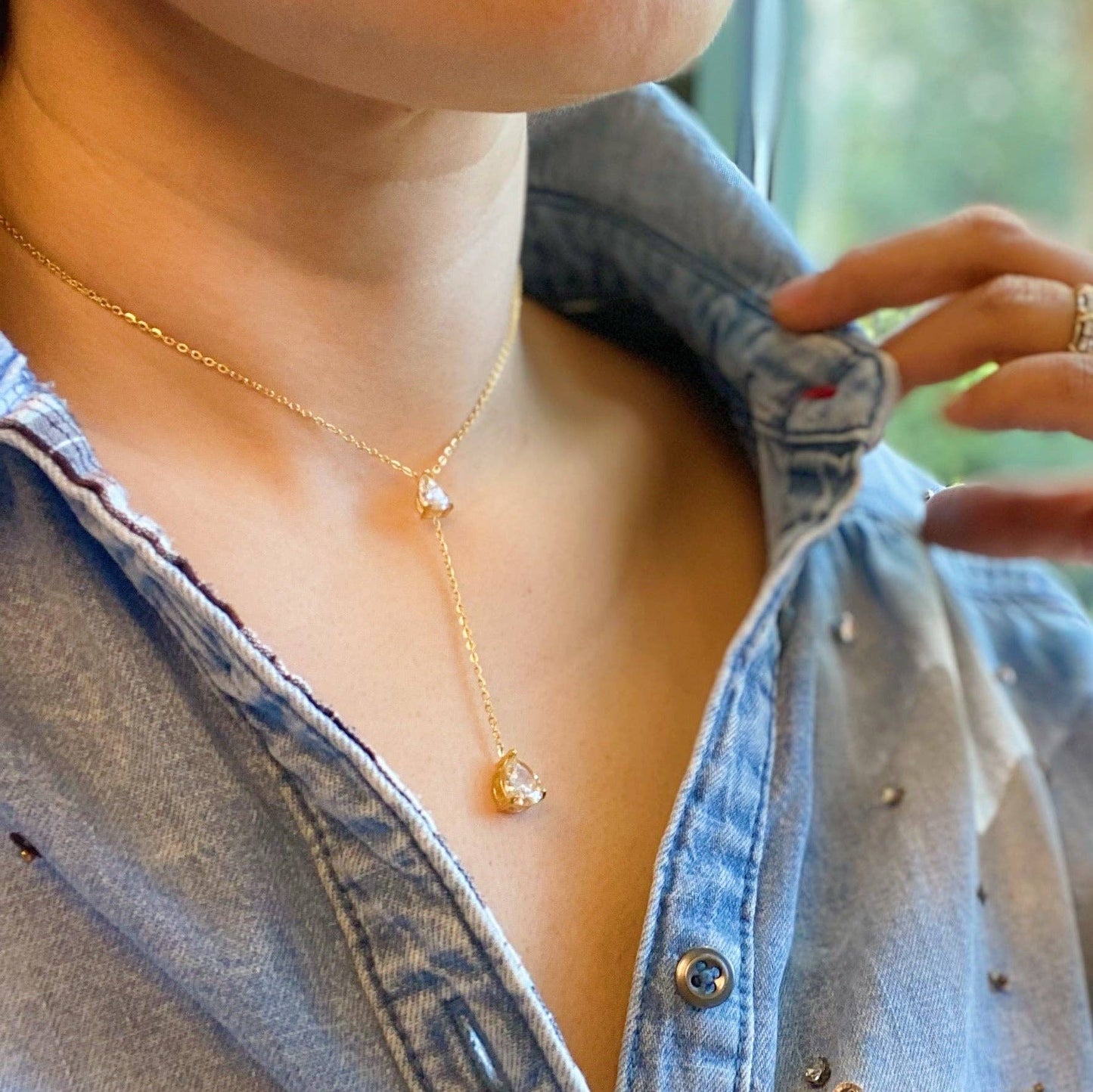 Destiny Drop Lariat Necklace