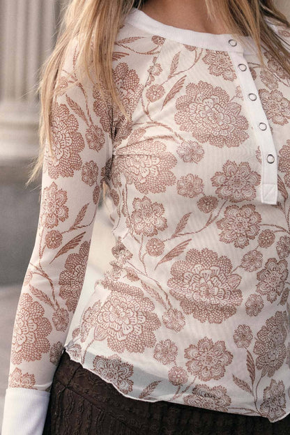 Bloom Effect Henley Top
