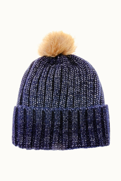 Lurex Sparkle Beanie w Pom Pom