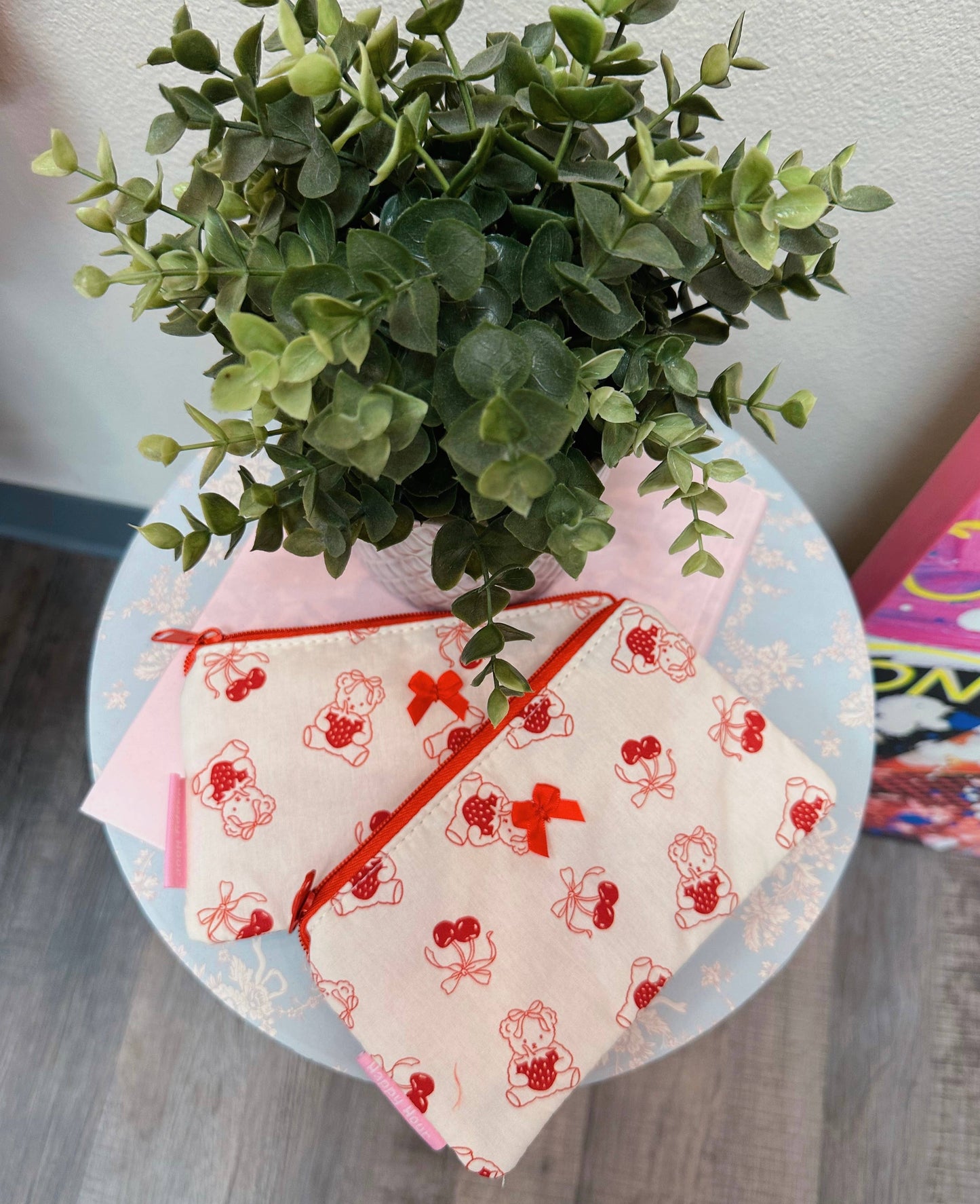 Cutie Cherry Teddy Pouch