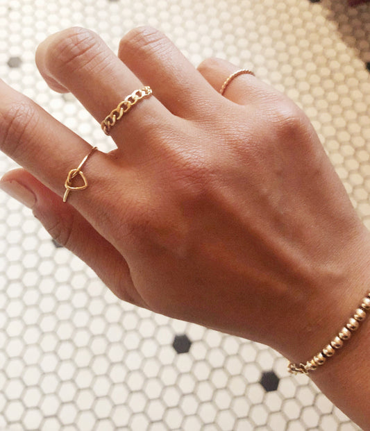 Heart in a Knot Ring