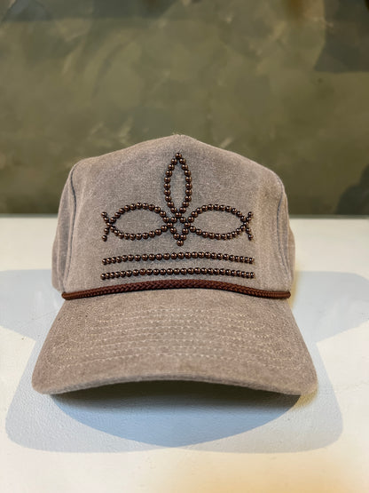 Pearled Boot Stitch Trucker Hat