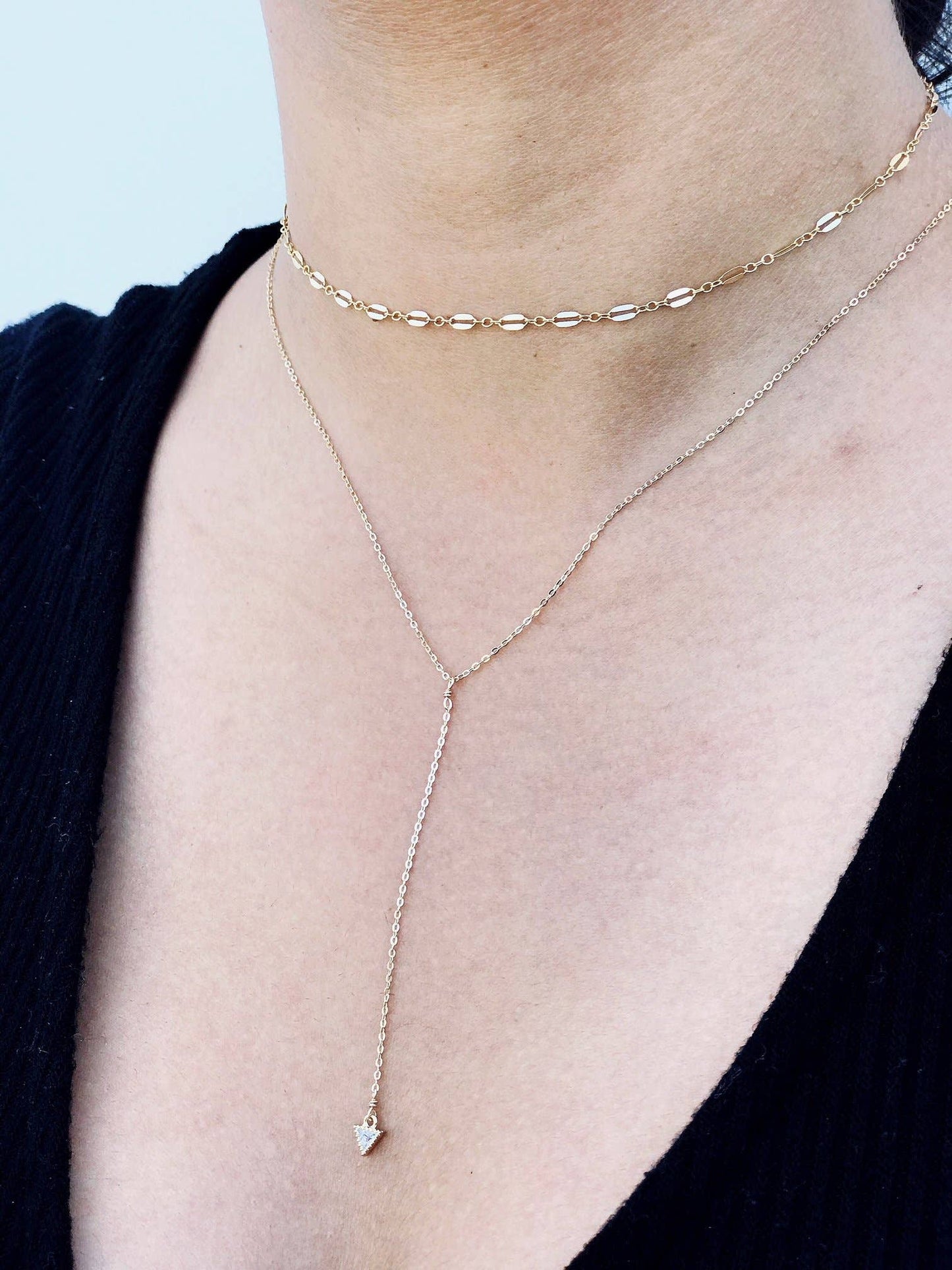 Triangle CZ Lariat
