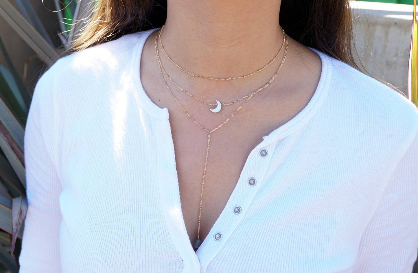 Opalite Moon Necklace
