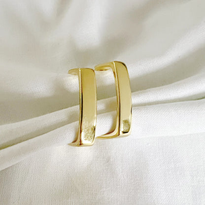Aries Geometric Square Hoops Earrings