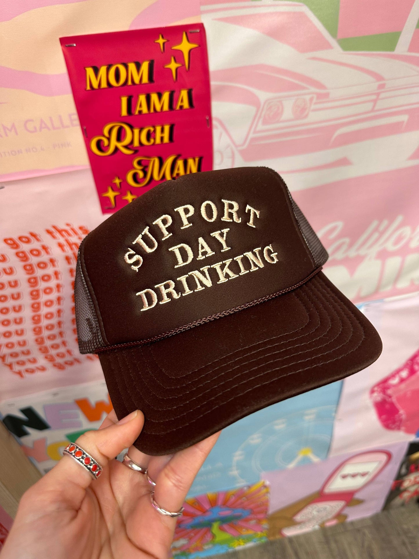 Support Day Drinking Trucker Hat | Cafecito