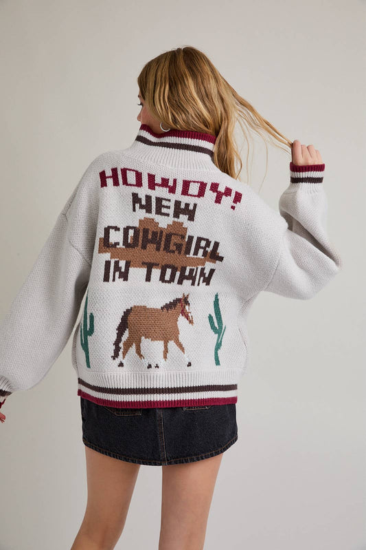 New Cowgirl In Town Sweater Jacket