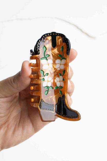 Magnolia Blossoms Cowboy Boot Clip