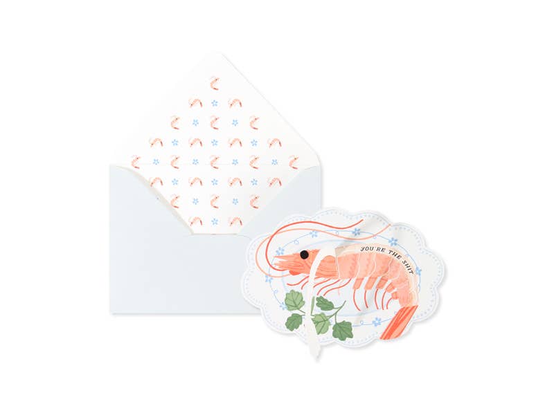 Funny Shrimp Mini Card