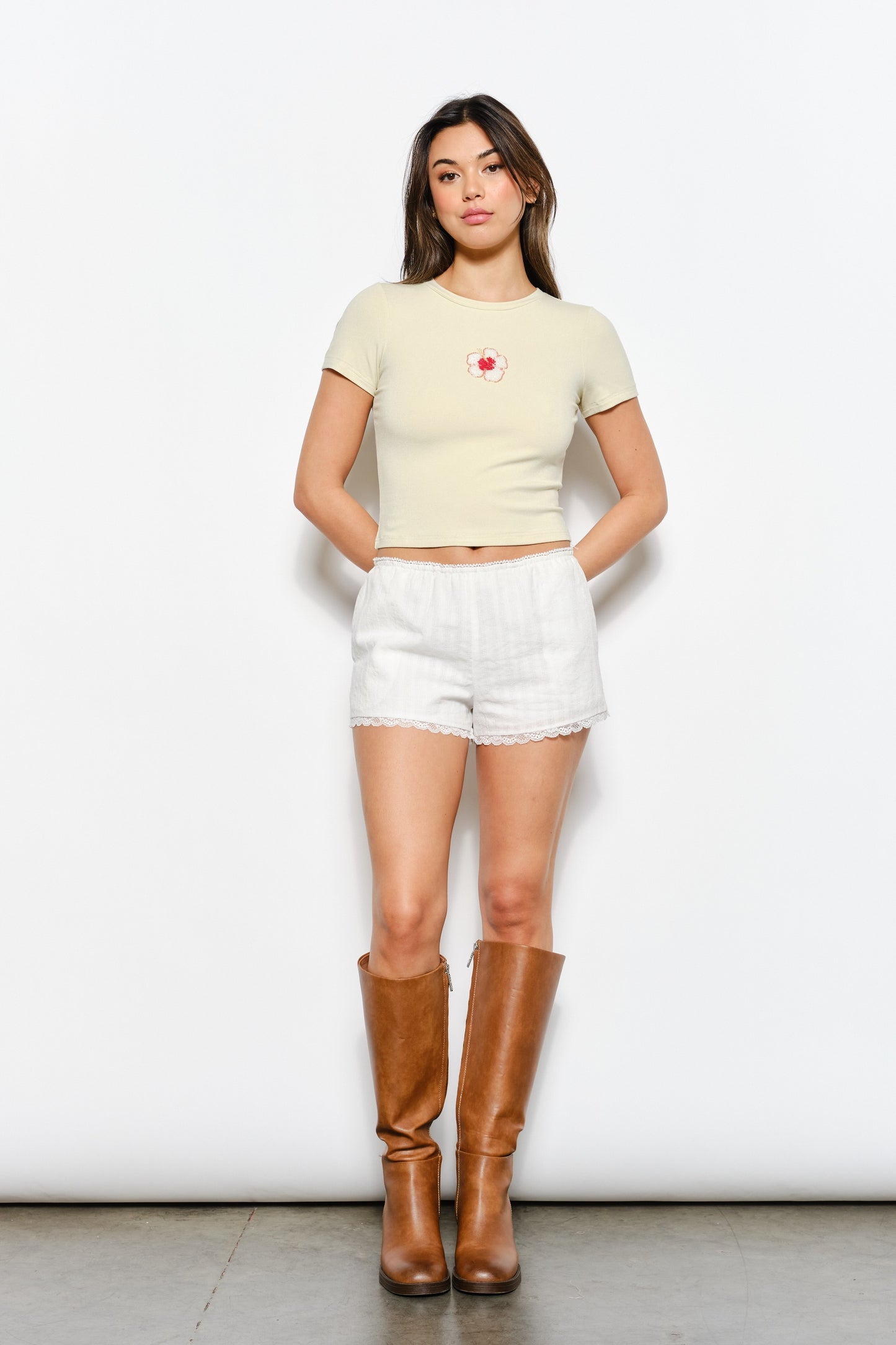 Hibiscus Beaded Tee