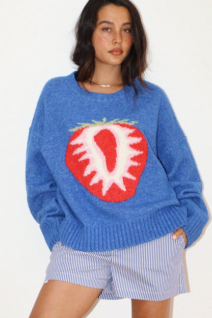 Feeling Berry Blue Sweater