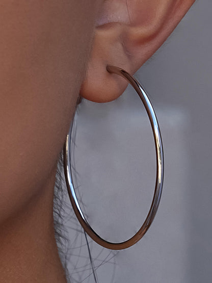 City Thin Hoops | Sterling Silver